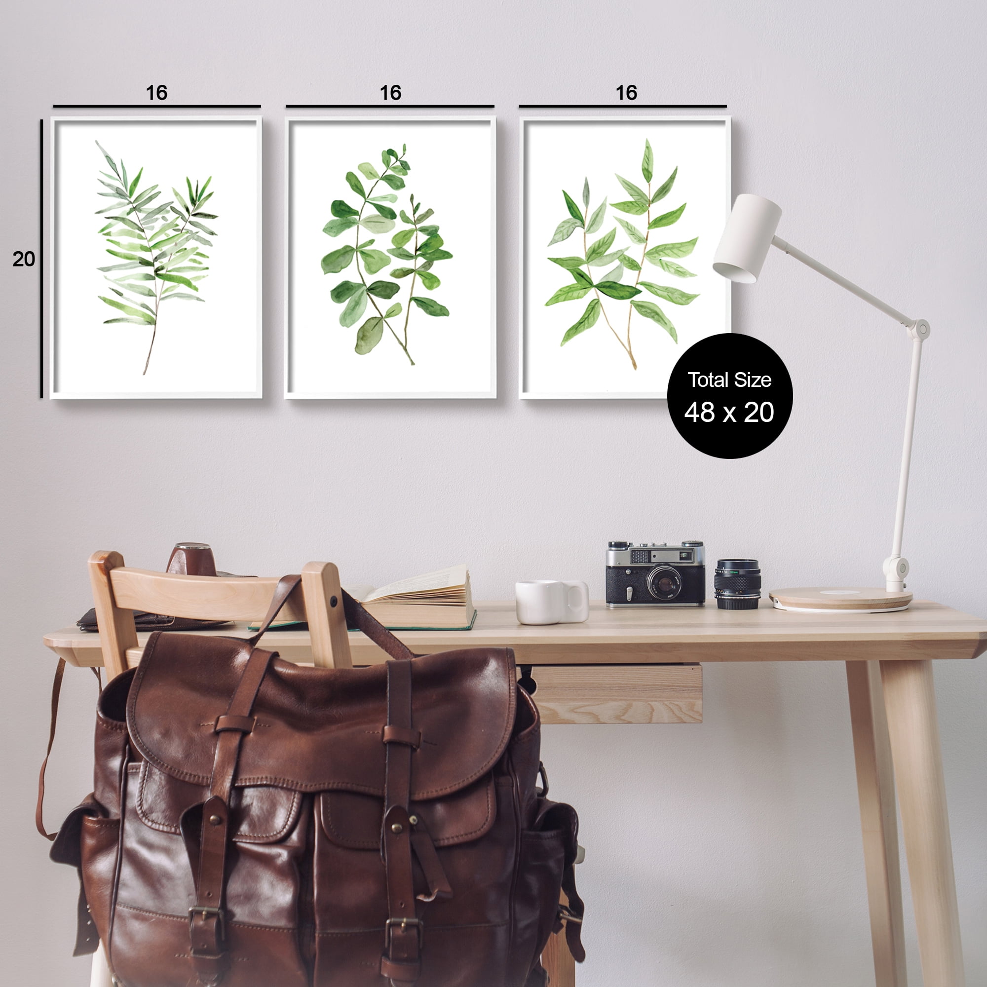 Stupell Kitchen Herb Bunches Botanicals Botanical & Floral Painting White Framed Art Print Wall Art, Set of 3