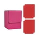 thumbnail image 3 of Caja de baraja de cartas coleccionables de cuero sintético, grande, portátil, para juegos de colección Rosa roja, 3 of 9