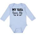 thumbnail image 3 of Inktastic My Yaya Loves Me Grandchild Girls Long Sleeve Baby Bodysuit, 3 of 5