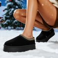thumbnail image 3 of COM STAR Women's Winter Platform Slippers Warm Fuzzy Slip-On Indoor Outdoor Comfy House Shoes Cozy Fluffy Footwear, 3 of 8