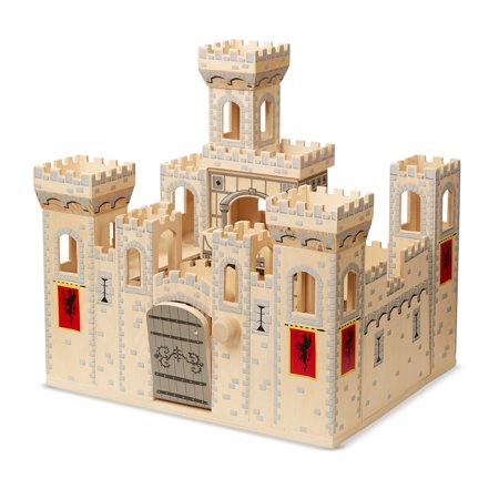 Melissa & Doug Deluxe Folding Medieval Wooden Castle 