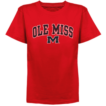 Youth University - Mississippi Rebels Youth Arched University T-Shirt - Cardinal