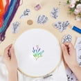 thumbnail image 3 of Flowers Water Soluble Embroidery Stabilizers Plants Leaf Hand Sewing Stick and Stitch Transfers Paper Wash Away Pre-Printed Self Adhesive Patterns for Bags Cloth Sewing Lovers Beginner, 3 of 9