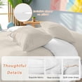 thumbnail image 2 of Beige Bedding Duvet Cover Set King Size 4 Pieces White Swan Solid Color Soft Twill Plush Quilt Cover, Include 1 Duvet Cover 1 Flat Sheet And 2 Pillow, 2 of 7