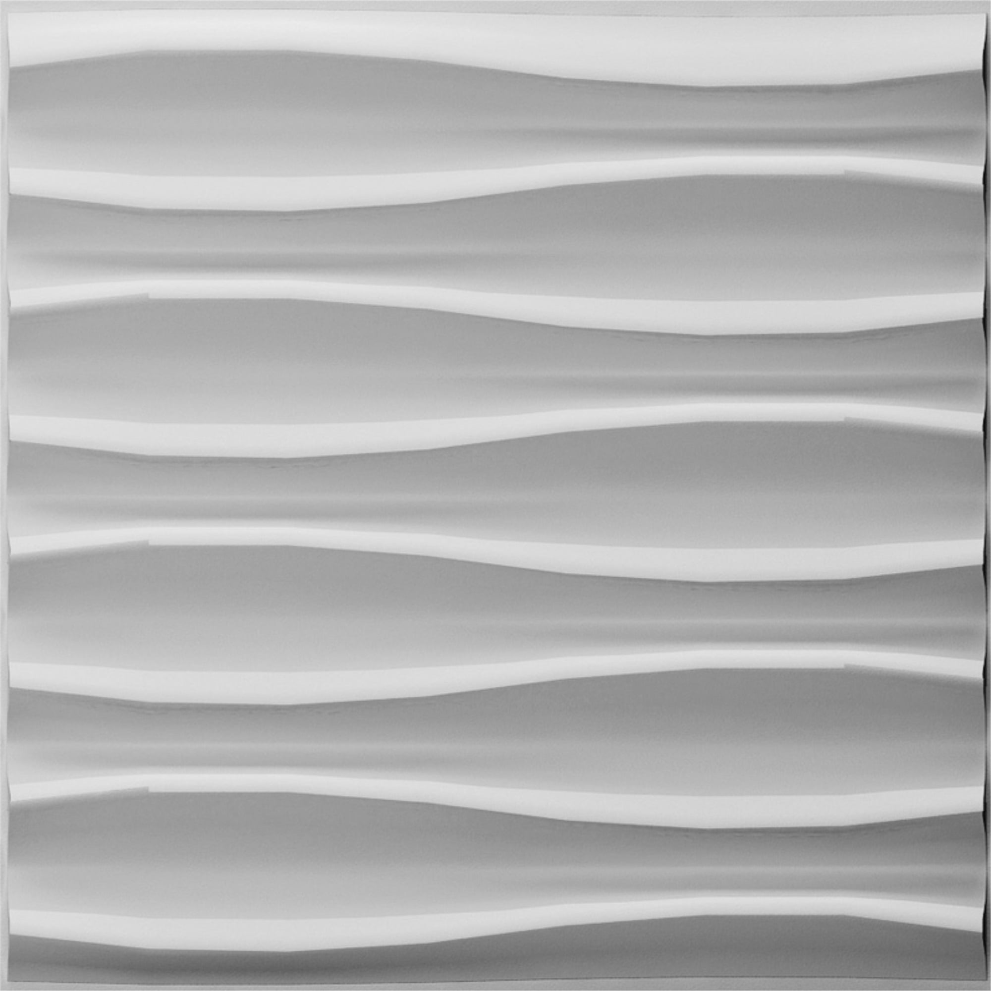 A21042 3D wall Panels Wave Paintable Paneling, White, 12 Tiles 32 SF