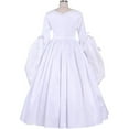 thumbnail image 3 of Women's Tudor Period Queen Dress Medieval Renaissance White Wedding Dress, 3 of 5