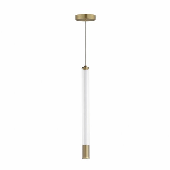E11063-144NAB-ET2 Lighting-Cortex - 12.5W 1 LED Pendant-19 Inches Tall and 1.5 Inches Wide-Natural Aged Brass Finish