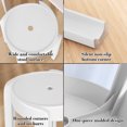thumbnail image 4 of Heavy-Duty Stackable Plastic Stool - Ergonomic Design for Indoor/Outdoor Use (46x30cm, White), 4 of 9