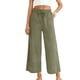 thumbnail image 1 of Pantalones Elásticos de Cintura para las Mujeres Color Sólido Vendaje Casual Pantalones Largos con Bolsillos, Pantalones de Cintura Alta Mujeres Cómodos Control Del Vientre Primavera Verano, 1 of 5