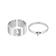 thumbnail image 1 of De Anillos Punk Para Parejas, Juego De Anillos Abiertos Ajustables, Anillos De Compromiso Para Hombres Y Mujeres, Regalos De Joyería Para Fiesta Y Boda 2 Uds Kearding AP007450-02, 1 of 6