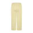 thumbnail image 7 of Nestiefly Mens Baggy Sweatpants Wide Leg Elastic Waist Drawstring Athletic Loose Jogger Lounge Sweat Pants with Pockets Yellow 2XL, 7 of 7