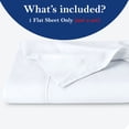 thumbnail image 2 of Full Flat Sheet - 100% Egyptian Cotton, 600 Thread Count Sateen Weave - Ultra-Soft, Breathable, and Cooling - Premium Hotel-Quality Top Sheet Only - (White, Full), 2 of 7