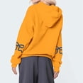 thumbnail image 3 of Women Sweatshirts Women's Hoodies Sweatshirts Modern Bow Design Pullover for Women Long Sleeve OffShoulder Sportswear 2025 Version Orange M, 3 of 5