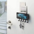 thumbnail image 5 of Decorative Key Holder Organizer Wall Mounted with 5 Hooks for Keys Mail (7.1 x 4.1 Inches) Eternal Blue Rose and Flame, 5 of 6