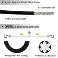 thumbnail image 2 of Shade Sail Hardware Kit with Nylon Coated Cable Wire, 304 Stainless Steel Installation Kit for Rectangle Triangle Sun Shade Capony for Outdoor Garden B, 2 of 5