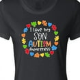 thumbnail image 4 of Inktastic I Love My Son Autism Awareness Women's T-Shirt, 4 of 5