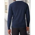 thumbnail image 6 of COOFANDY Men's V Neck Dress Sweater Slim Fit Business Casual Dressy Sweater Shirts Long Sleeve Soft Basic Pullover Sweater, 6 of 9