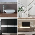 thumbnail image 3 of 10X Mirror Waist Line Edge Strip Decal Wall Sticker for TV Background Home Decor, 3 of 10
