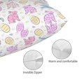 thumbnail image 3 of Balery Easter Colorful Rabbit Funda de Cojín Estampada, Regalos para Mujeres, Regalos de Amor para Ella, Regalos para Novia o Esposa, Funda de Almohada-14"x20", 3 of 6