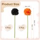 thumbnail image 2 of Uxcell 10 piezas de flores de bola de crisantemo artificial, ramo de flores de crisantemo falso de seda para decoración de hogar, jardín, boda y fiesta, naranja/negro, 2 of 7