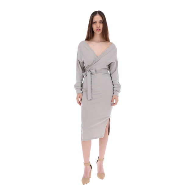 Vestido falda lápiz color Gris AMAD Casual para mujer Talla L
