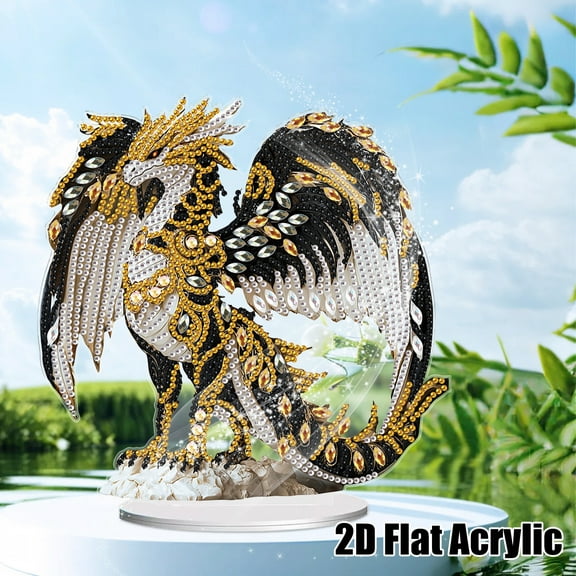 Diamond Painting Desktop Decoration, Bully Dinosaur 5D DIY Special Diamond Art Decoration Kit for Adults, Office Desktop or Christmas Holiday Gift