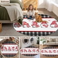 thumbnail image 5 of Valentine's Day Round Area Rug 3Ft Washable Small Circle Rugs for Kitchen Entryway, Pink Love Gnomes Geart Black Plaid Non-Slip Carpet Floor Mats Indoor Outdoor Carpet Runner Aesthetic Home Decor, 5 of 8