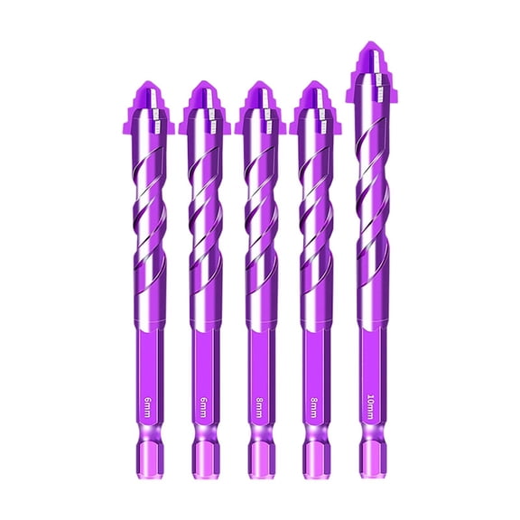 Tungsten Carbide Drill Bits Heavy Duty Four Flute Step Design for Tile Concrete Masonry and Hard Materials Workshop Accessories
