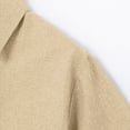 thumbnail image 4 of GuangCheng George Mens Button Up Shirts Long Sleeve Casual Breathable Linen Blend Blouses,Khaki,M, 4 of 9
