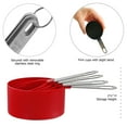thumbnail image 3 of Reston Lloyd 8pc Measuring Cups & Spoons for Dry & Liquid Ingredients, Food Grade Plastic with Stainless Steel Handles, Red, 3 of 4