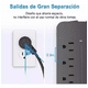 thumbnail image 5 of Regleta cargador Multicontactos BLOOSOM 8 Salidas 3 USB 1 Tipo C, 5 of 5