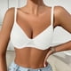 thumbnail image 2 of Mujeres de Color Sólido Cuatro Filas Ajustable Inalámbrico Sujetador Levantamiento Reunión Plegable Sagging para el Uso Diario, Ropa Interior de Nylon Cómoda, 2 of 6