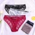 thumbnail image 3 of 3PCS/Set Mesh Women Sexy Panties Lingerie M-XXL Breathable Underwear Pantys Low Waist Girl Briefs Letter Woman Underpantpangjing, 3 of 4