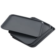 Idotry 4-Pack Plastic Large Tray, Boot Trays, 25.19 X 17.51, Gray