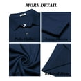 thumbnail image 6 of COOFANDY Mens Casual Polo Shirts Button Basic Long Sleeve Shirt Solid Color Collared Golf Shirt, 6 of 7