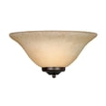 thumbnail image 2 of Golden Lighting Multi-Family Rubbed Bronze 1 Light Wall Sconce Tea Stone Glass, 2 of 3