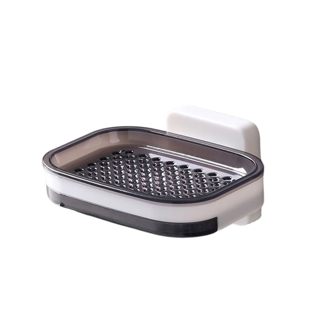Naiovety Organizador de esponja impermeable a prueba de humedad bandeja de drenaje de agua caja de almacenamiento neceser contenedor baño ducha Juegos de accesorios de baño Gris de una sola capa