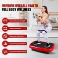 thumbnail image 2 of DMBOH Vibration Plate Exercise Machine,Portable Vibration Plate Platform for Weight Loss Home Fitness, Lymphatic Drainage, w/Resistance Bands+Remote,Red, 2 of 8
