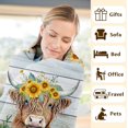 thumbnail image 3 of Highland Cow Blanket for Adults, Highland Cow Gifts for Girls Women Highland Cow Lovers, Inches Aesthetic Yellow Sunflower Throw Blanket Decor for Bed Couch Sofa Color 1, 3 of 7