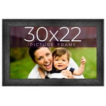 30x22 Frame Black Real Wood Picture Frame Width 1.5 inches | Interior Frame Depth 0.5 inches | Barn