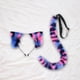 thumbnail image 1 of Diadema con orejas de animales, conjunto de cola, tocado, accesorios de disfraz, tocados, adorable vestido de cola larga para juegos de rol, mujeres y azul rosado, 1 of 10
