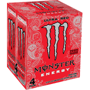 Monster Ultra Red Energy Drink, 16 Fl. Oz., 4 Count