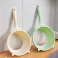 thumbnail image 4 of 1Pc Large Fine Mesh Strainer Basket for Kitchen,Cream White Plastic Vegetable And Rice Washing Drainer with Handle,Multifunctional Food Strainer for Household Cooking And Fruit 12.3"X2.95"X6.3", 4 of 7