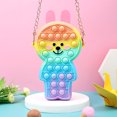 thumbnail image 2 of xiaxaixu Female Change Purse Rabbit Shaped Shoulder Bag Push Bubble Toys, 2 of 9