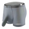 thumbnail image 5 of Men's Soft Breathable Boxer Briefs with Elephant Nasal Design, Solid Color Underwear, 5 of 5