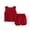 Red, variant on Jgppe Baby Boys Girls Set 2 Piece Soft Tank Tops and Elastic Short Pants Solid Color Summer Outfits 9Months-5Years
