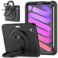 thumbnail image 1 of Étui pour Tablette Rotatif 360 Poignée Rigide TPU pour Ipad Mini 6 8.3 Pouces 2021 Antichoc avec Emplacement pour Crayon Noir, 1 of 5