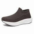 thumbnail image 2 of Men's Slip‑On Sock Style Running Sneakers, Stretch Knit Upper Athletic Shoes with Curved Thick Midsole for Daily Sports and Walking, 2 of 7