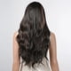 thumbnail image 3 of Pelucas sintéticas onduladas largas para Mujeres Afro, cabello Natural negro mezclado marrón, raya al pelo, parte media, peluca diaria resistente al calor, 3 of 3