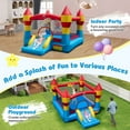 thumbnail image 4 of Infans 3-in-1 Kids Bouncer w/Slide Large Jumping Area & Basketball Hoop w/ 520W Blower, 4 of 7